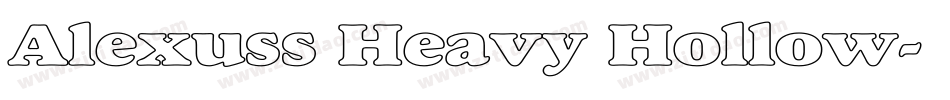 Alexuss Heavy Hollow字体转换